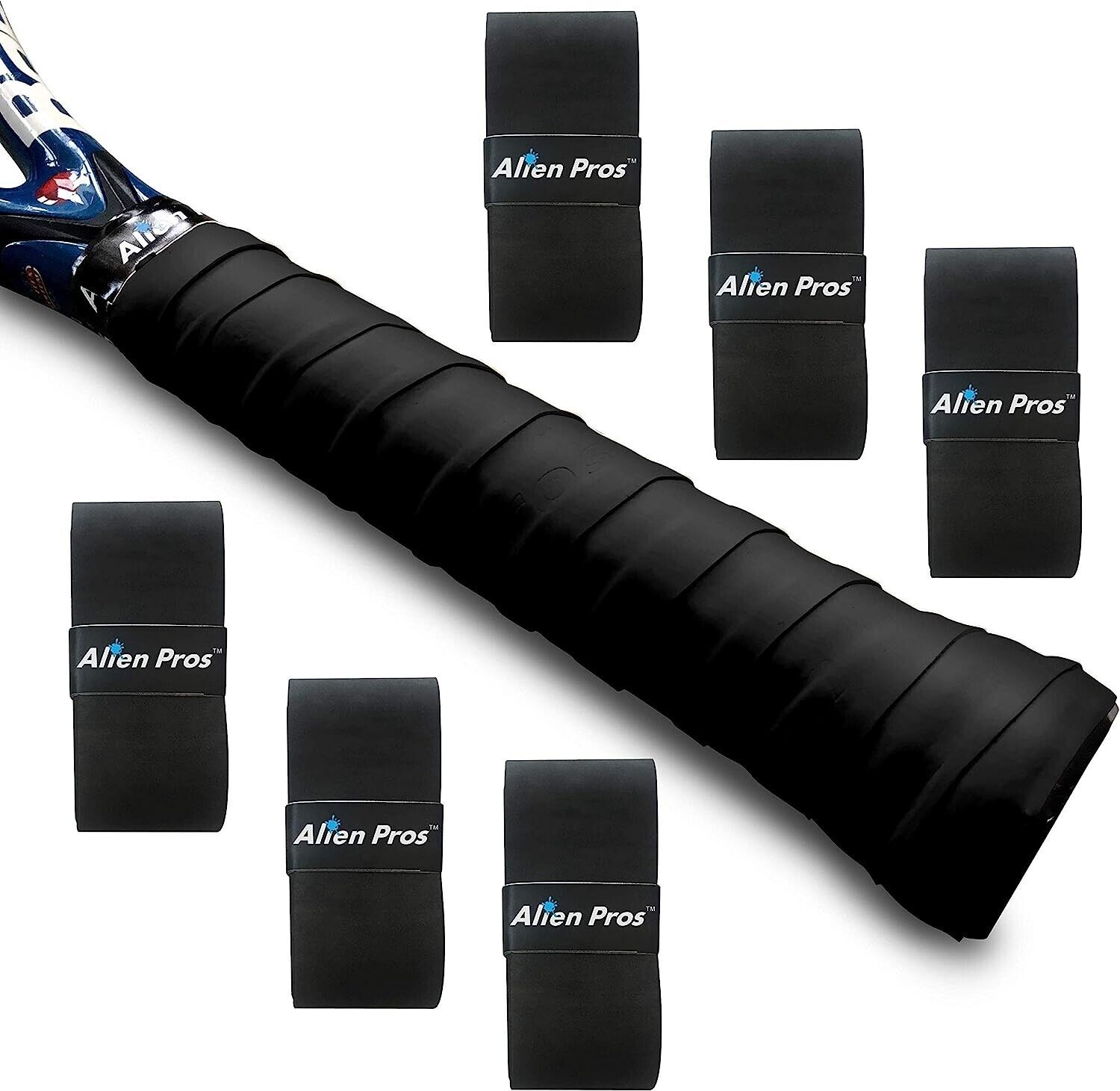 Alien Pros Tennis Racket Grip Tape(6 Grips) Precut And Dry Feel Tennis Grip
