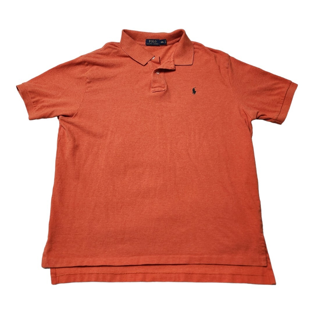 Polo Ralph Lauren camicia uomo XXL urna arancione manica corta verde pony cotone usata in ottime condizioni