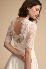 New BHLDN Catherine Deane Kelis Topper White Lace Long Sleeve Size XS