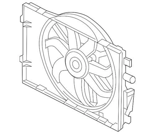 Ventilador de radiador genuíno Ford Lincoln Mercury 2008-2012 Sable MKS Taurus BG1Z-8C607A - Imagem 4 de 4