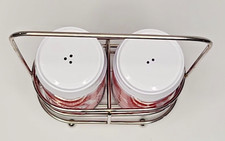 Coca Cola Salt And Pepper Shakers With Metal Holder 2012