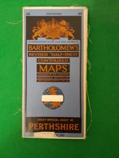 BARTHOLOMEWS  CLOTH  HALF-INCH CONTOURED MAP  PERTHSHIRE   SHEET  48  C 1951