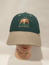 Alaska Shirt Company Embroidered Hat Bear  Mountains Green Snapback Cap Youth
