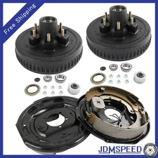 6 on 5.5" Trailer Hub Drum Kits w/ 12"x2" Electric Brakes for 5200-6000 lbs Axle