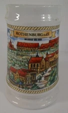 Rothenburg Bavaria Germany Vintage Stein Mug Rare Porcelain Schedel 