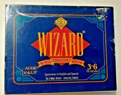 Wizard Ultimate Trump Game English & Spanish Instructions Vintage Release Sealed