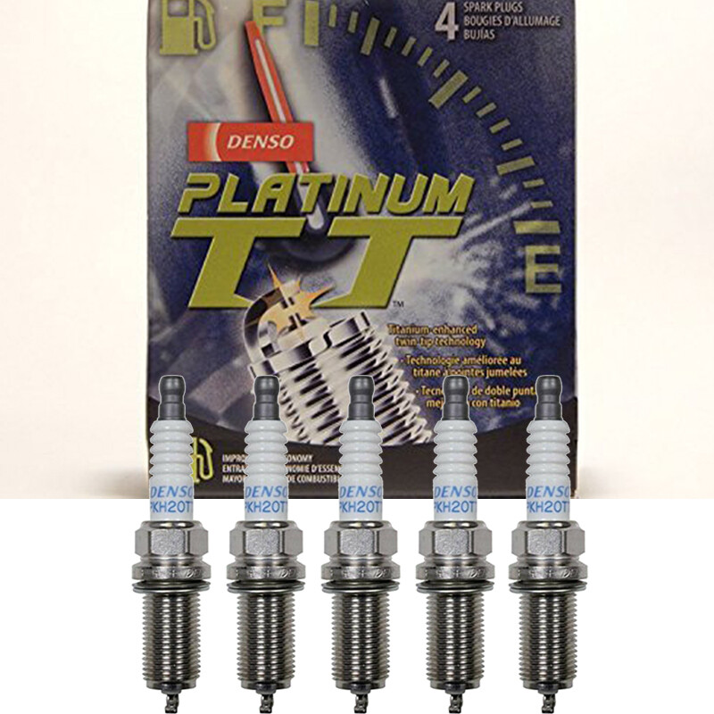 Genuine DENSO Platinum TT Spark Plug Set of 5 for BMW/ Dodge/ Honda/ Jeep