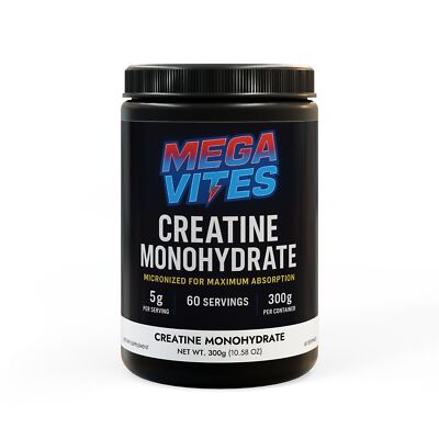 Creatine Monohydrate Supplement (300g, 10.58oz), Unflavored