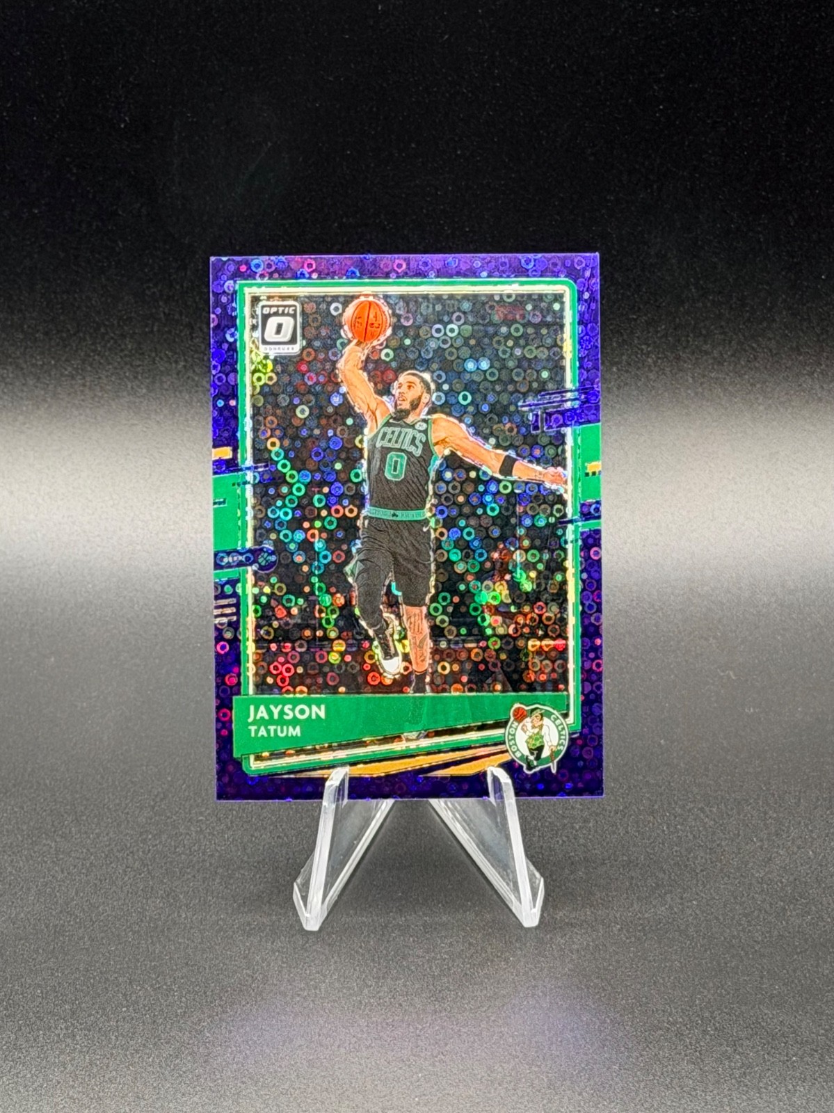 2020-21 Donruss Optic Jayson Tatum #77 Purple Prizm /95