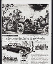 1953 ETHYL CORP 1909 STODDARD-DAYTON STUDEBAKER STARLINER 1933 LEVER PRINT AD