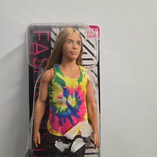 Mattel Barbie Fashionista #138 Ken with Long Blonde Hair Brown Eyes GHW66 K - Imagen 2 de 5