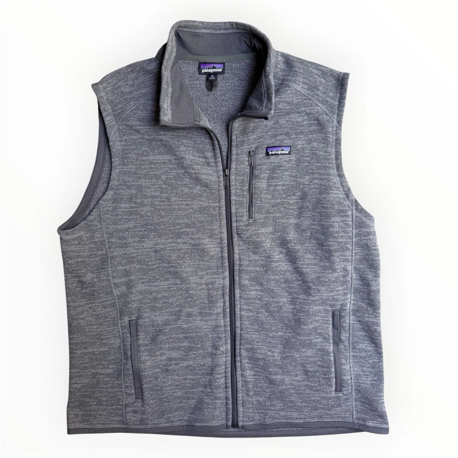 Patagonia Men’s Better Sweater Vest Fleece Size 2XL Heather Gray Full Zip XXL