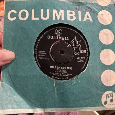 BUDDY GRECO - Make Up Your Mind / In San Francisco 7  Vinyl Record VG+ Very Rare