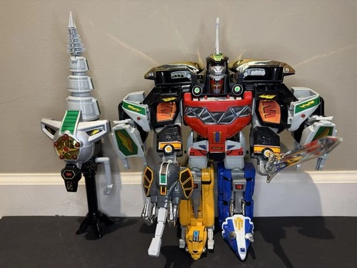 Vintage 1993 MMPR Deluxe Dino Megazord Dragonzord Dinozord COMPLETE Set Bandai