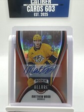 2025-26 Upper Deck Allure Matthew Wood Red Rainbow Rookie Auto RC