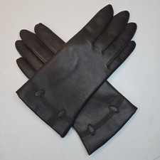 Dark Brown Vintage Leather Gloves Fourchette Size B Phillipines