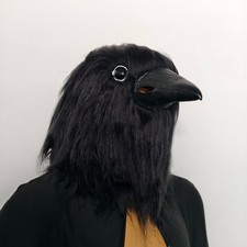 Halloween Crow Head Latex Mask Cosplay Costume Props