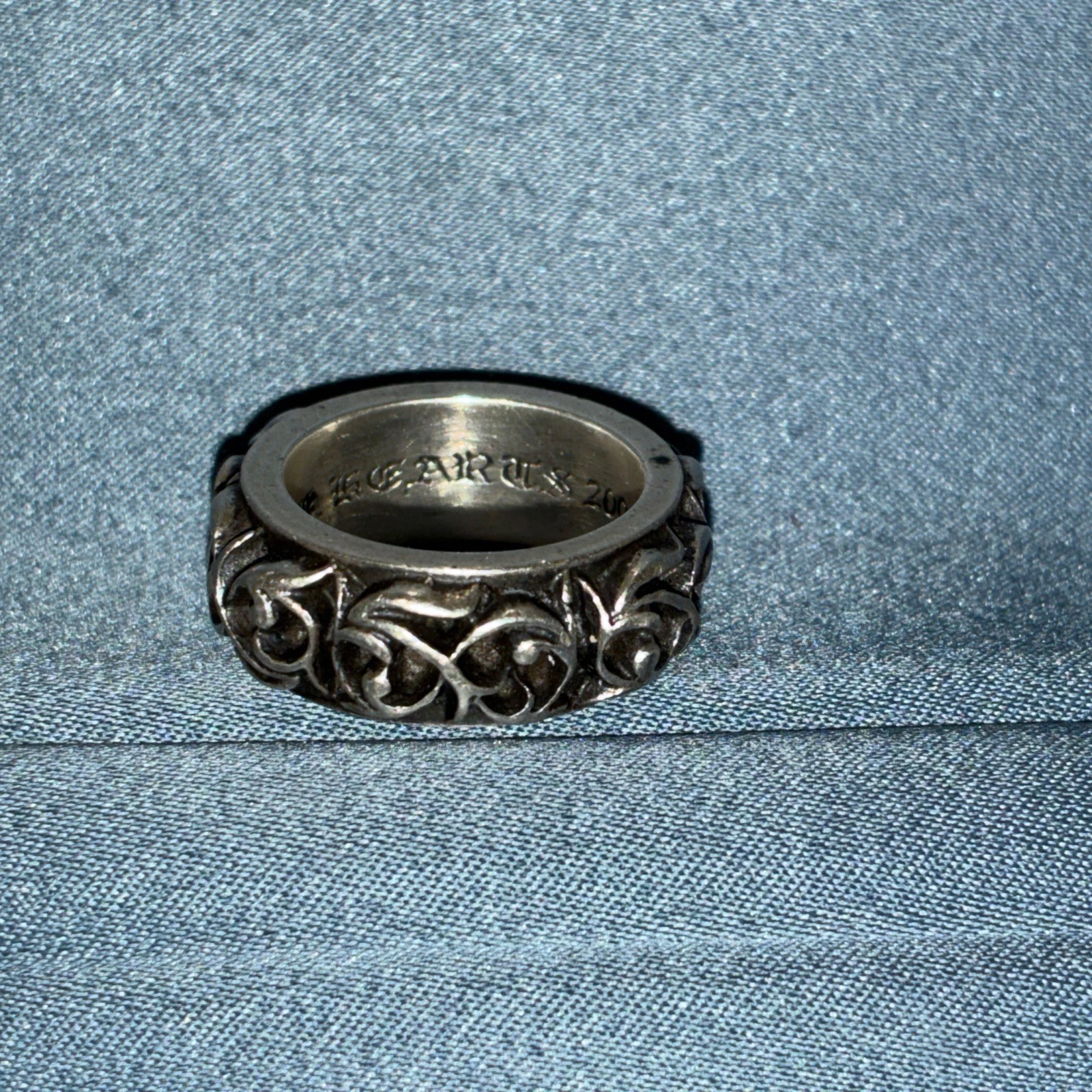 Chrome Hearts US 5 Silver Eternity Vine Band Ring