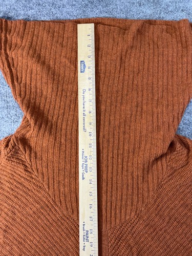 Eileen Fisher Womens XL Cowl Neck Ribbed Sweater Oversized Yak-Wool Blend Brown - Picture 17 of 24
