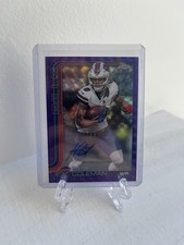 2025 Topps Chrome Keon Coleman Purple Geometric Refractor Auto /75 Buffalo Bills
