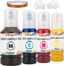 Sublimation Ink Refilled Bottles with Heat Tape Compatible for ET-2800 ET2400 ET