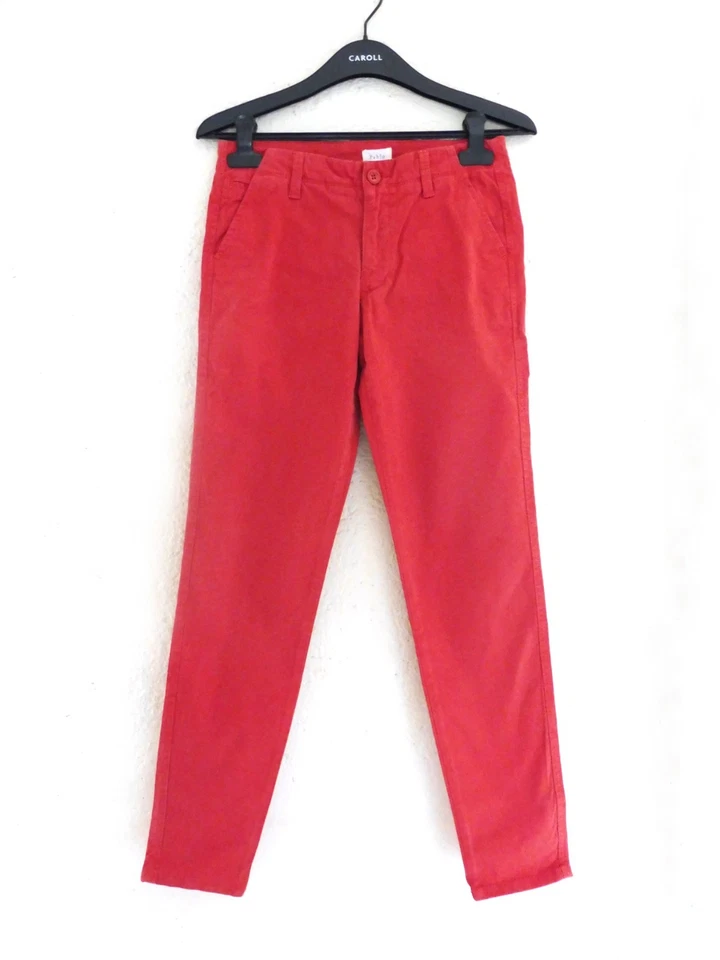 PABLO Pantalon chino rouge Taille 34 - Photo 1/4