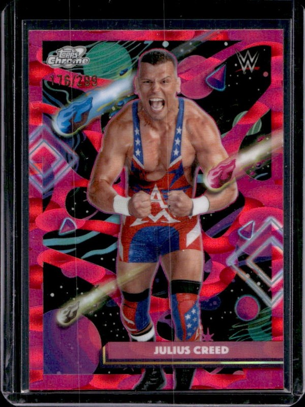 2026 Topps Cosmic Chrome WWE Julius Creed Magenta Cosmos Refractor #/299