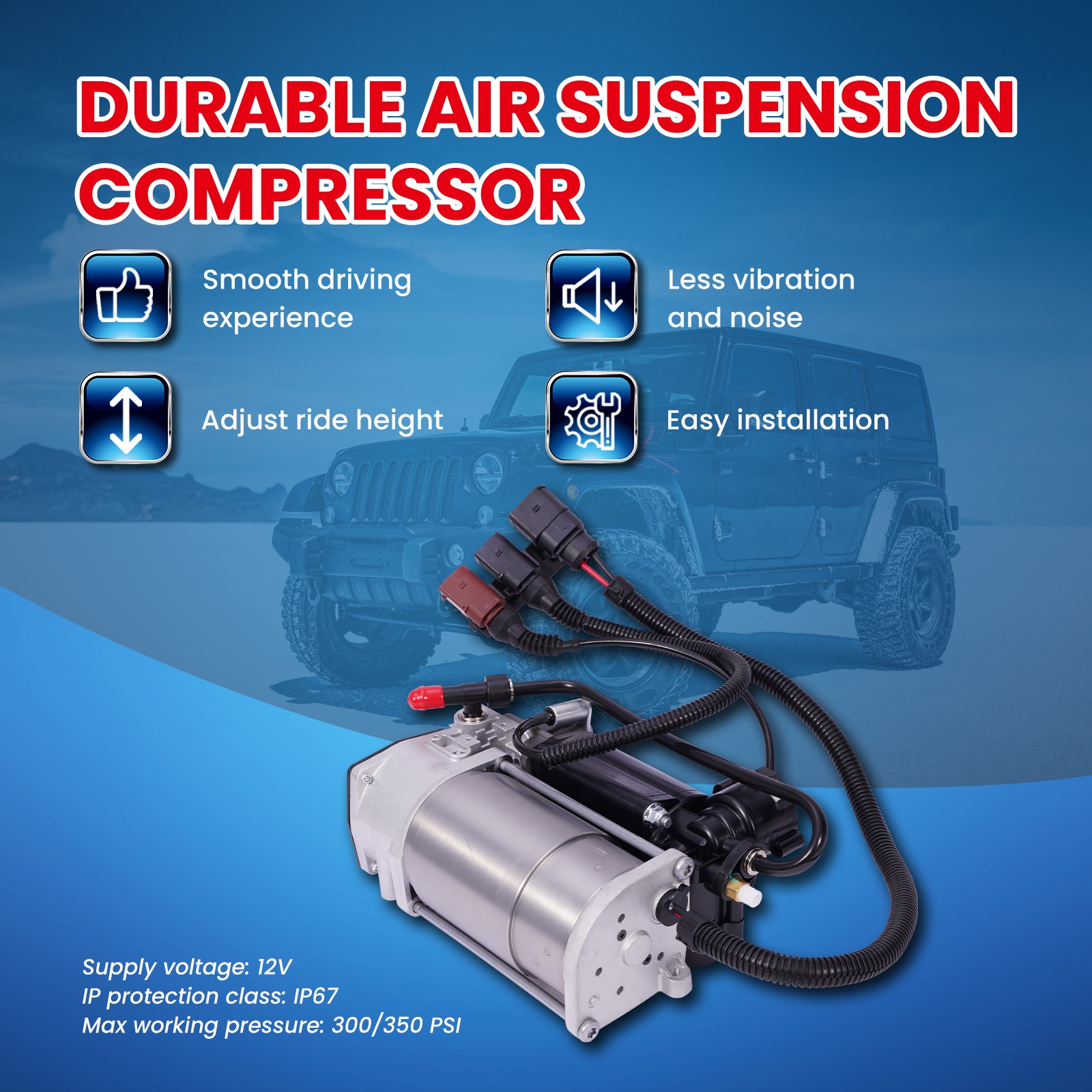 Air Suspension Compressor for Bentley Continental Flying Spur VW Phaeton