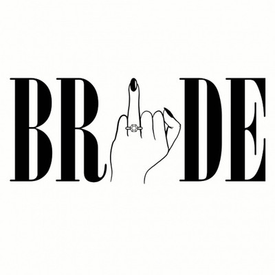 Bügelbild - Plott - Bride Ringfinger - 19,7cm x 8,3cm - DTF Transfer - DIY 