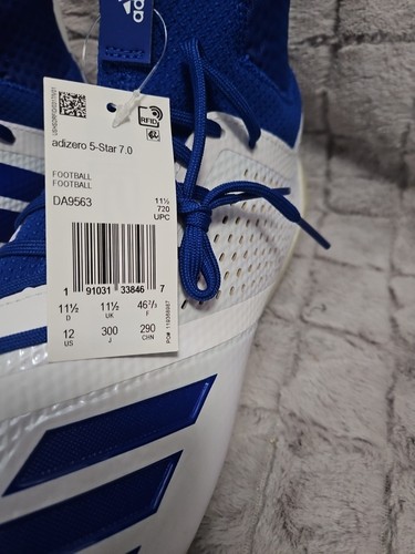 Adidas Adizero 5-Star 7.0 Football Cleats. White/Blue( DA9563) Size 12 - Picture 10 of 10