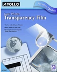 Apollo Laser Printer Transparency Film, 8 1/2" x 11", Box Of 50 Sheets
