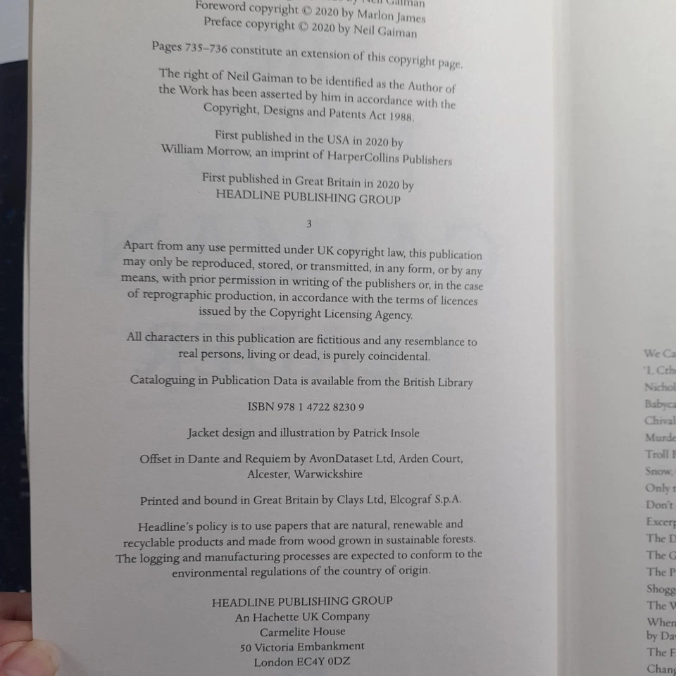 The Neil Gaiman Reader Selected Fiction Hardcover with DJ - image 3 of 4