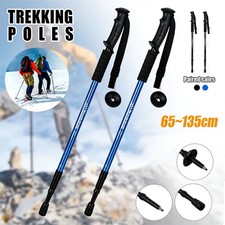 2Pcs 3-Section Telescopic Anti-shock Trekking Walking Poles Hiking Sticks NEW🎁