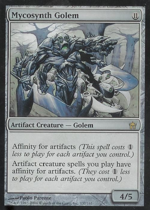 MTG English Mycosynth Golem NM Normal Fifth Dawn