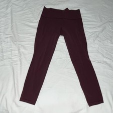 Athleta Salutation Stash Pocket II Tight Ankle Leggings Burgundy Women's Size S