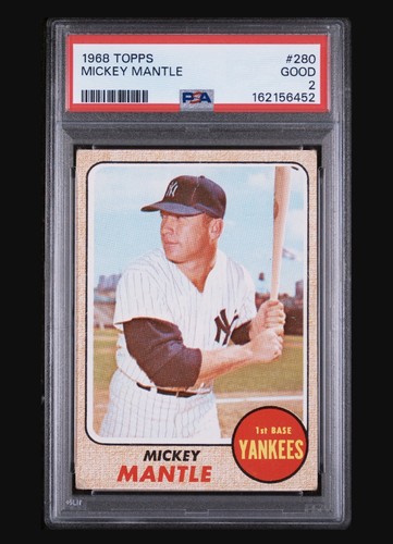1968 Topps - Mickey Mantle #280 PSA 2
