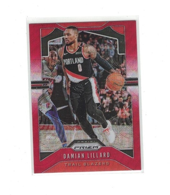 Damian Lillard 2019-20 Panini Prizm Ruby Red Wave Refractor SP