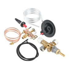 LP Gas Safety Valve with Pilot Burner Thermocouple Piezo Igniter DIY Tool Kit