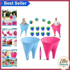Granny Pants Yard Game Set 2 Pairs 8 Bouncy Balls Air Pump Outdoor Party Fun