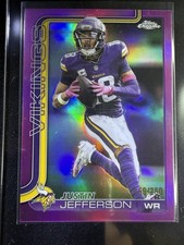 Justin Jefferson Pink Refractor Topps Chrome Football /250