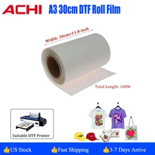 30cm ACHI DTF Roll Film PreTreat Heat Transfer Paper For A3 DTF Printer