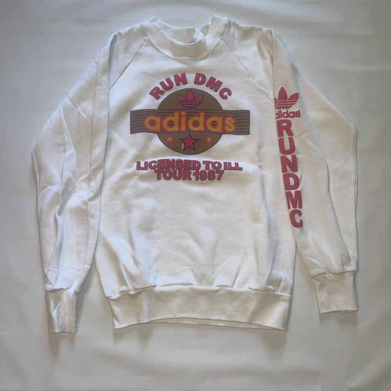 Vintage Run DMC License To iLL Tour 1987 Sweater Size Small White Rare