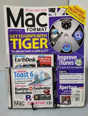 Mac Format Magazine February 2006 With CD Toast 6 Earth Desk Tiger OS X