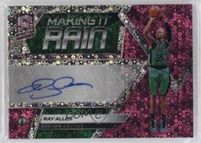2018 Panini Spectra Making it Rain Neon Pink Prizm 23/25 Ray Allen Auto HOF 0s3