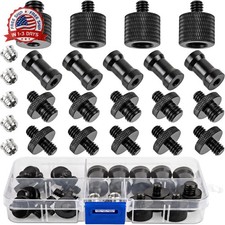 24 Pcs Camera Tripod Adapter, 1/4 to 3/8 Threaded Converter Camera Screw Mount S