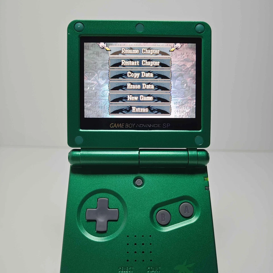 Nintendo Game Boy Advance SP - Rayquaza Green Shell AGS-101 V2 IPS Backlit Mod - Image 2 of 4