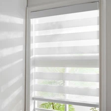 Zebra Roller Shades, Cordless Zebra Blinds for Window, Dual Layer Roller Wind...