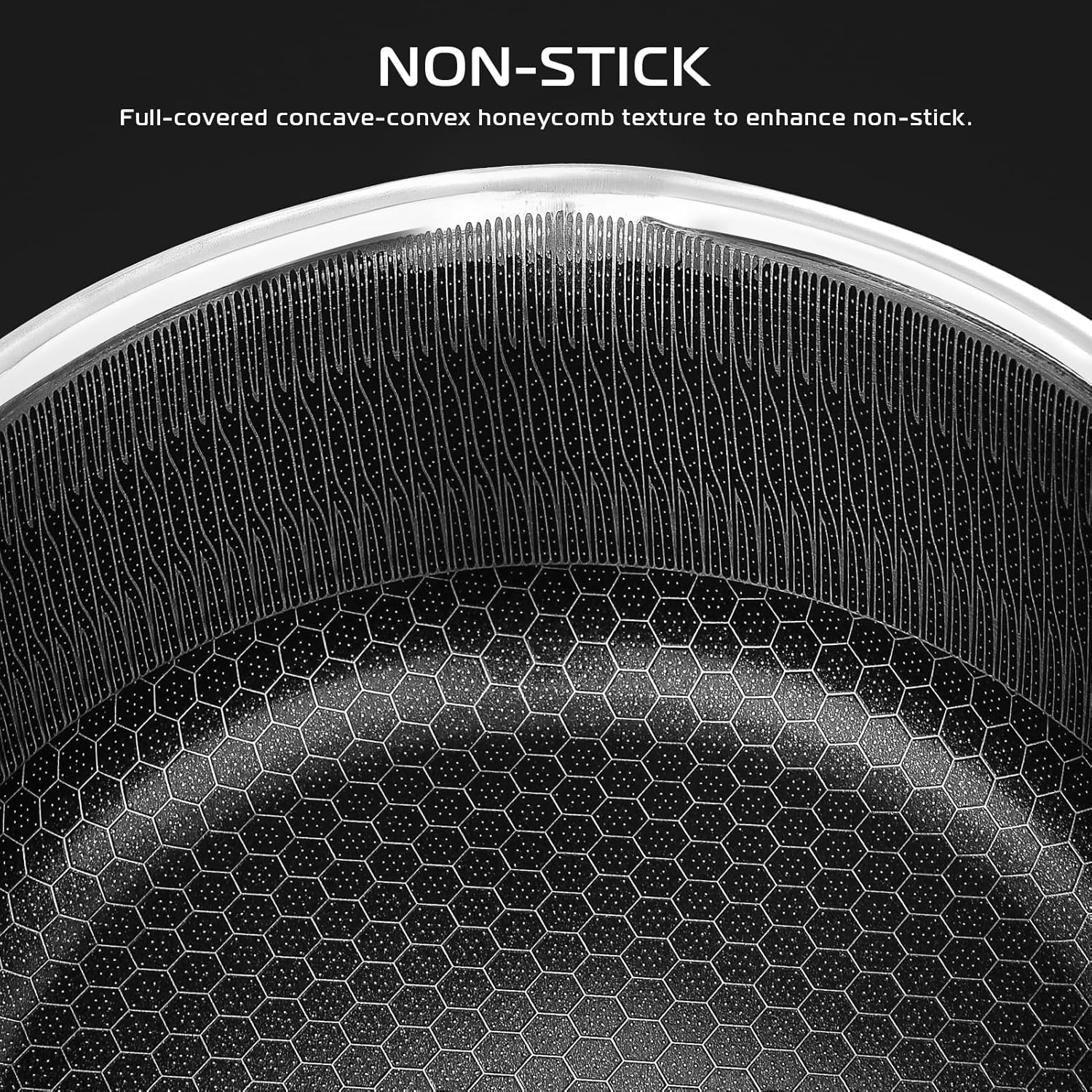 Vinchef Nonstick Saucepan with Lid, 2.4 Quarts Stock Pot Quarts, Silver 