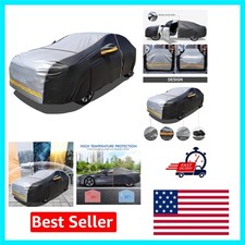 Luxury 6-layer Waterproof Car Cover Xxl For Sedans 196-210 With Uv Protection