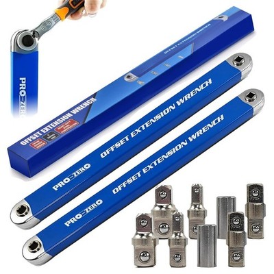 wrjpigf Pro Zero Offset Extension Wrench,Extended Universal Ratchet 2pcs